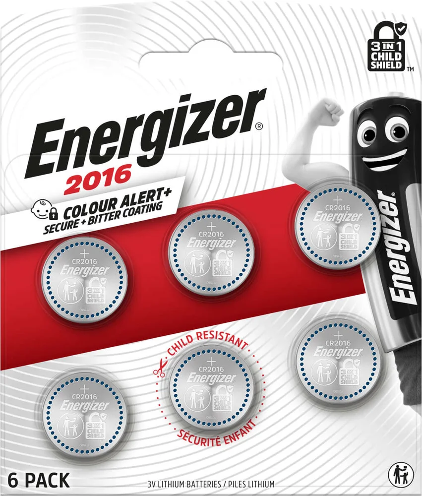 Energizer® CR2016 batterier 2pk v:6143991
