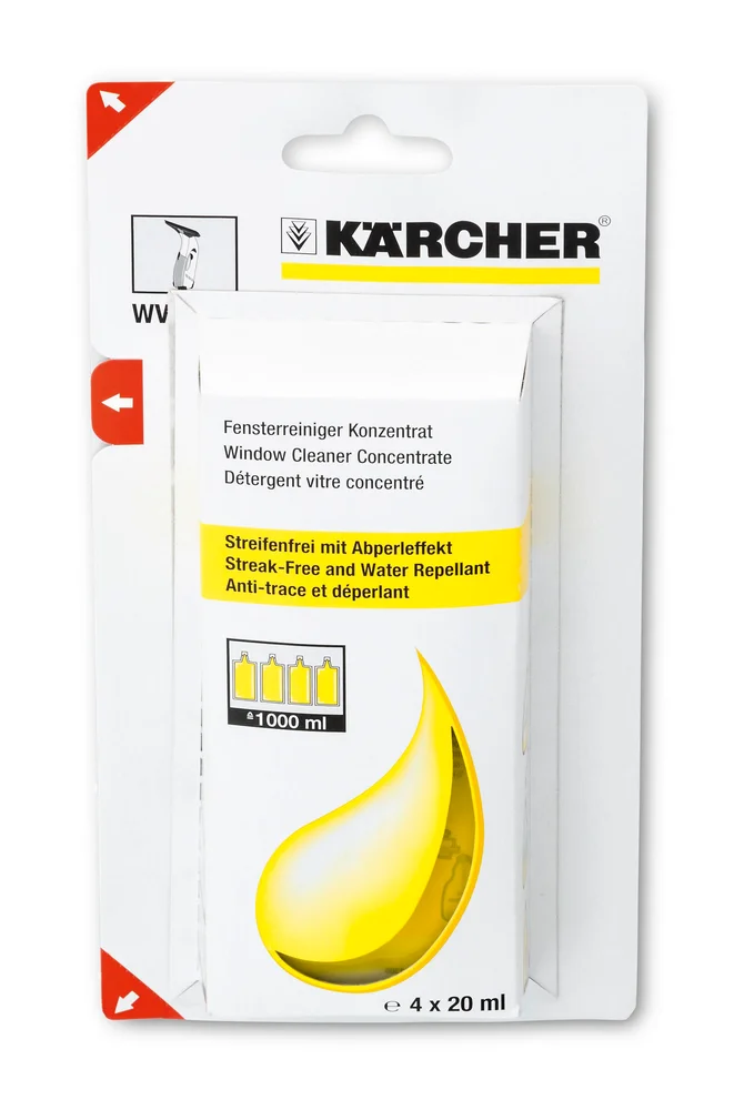 Glassrengjøringsmiddel 4×20 ml – Kärcher v:8895109