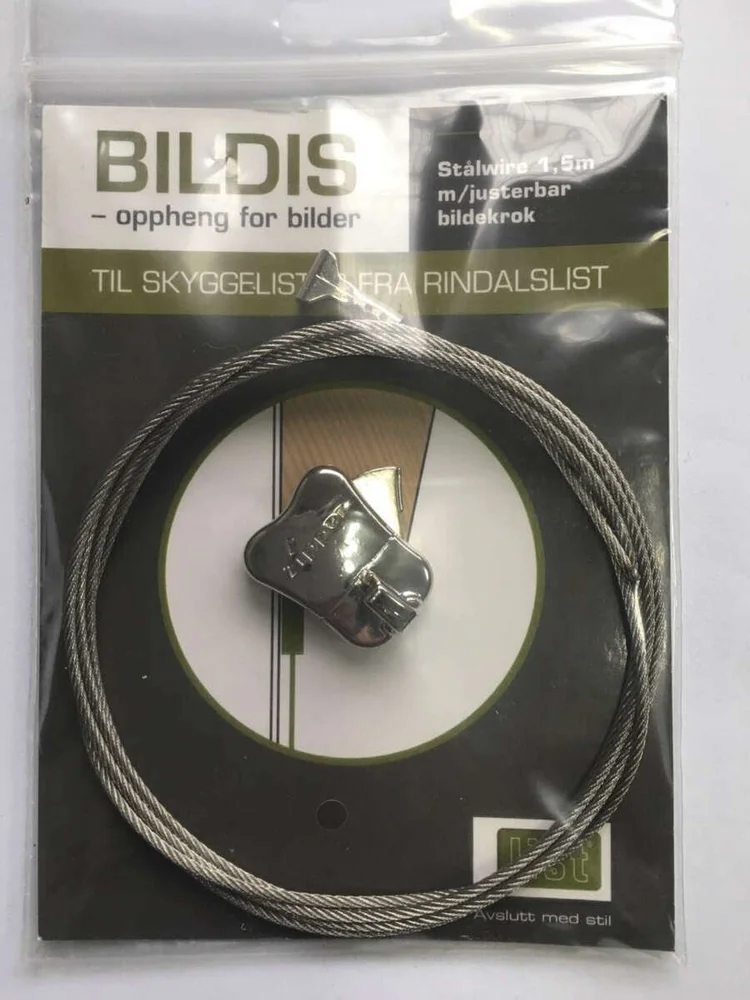 Bildis stålwire oppheng til taklist v:7404850