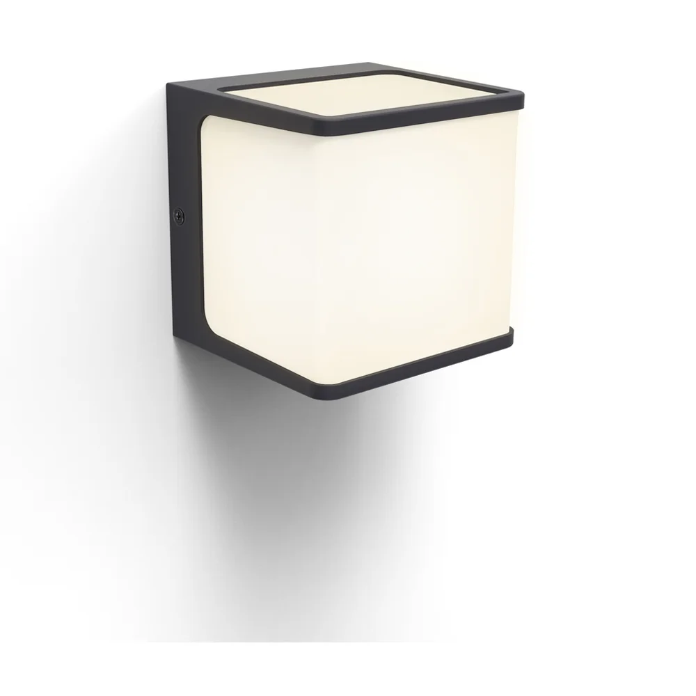 LUTEC ARCHITECTURAL DOBLO VEGGHENGT LAMPE 110MM KULL GRÅ v:6749425