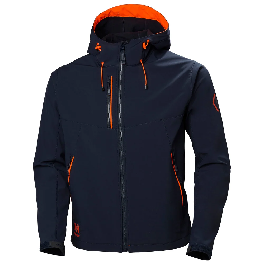 Helly Hansen Workwear Softshelljakke Chelsea Evolution med hette, marineblå. v:5983685 Helly Hansen Workwear Softshelljakke Chelsea Evolution med hette, marineblå. v:5983685