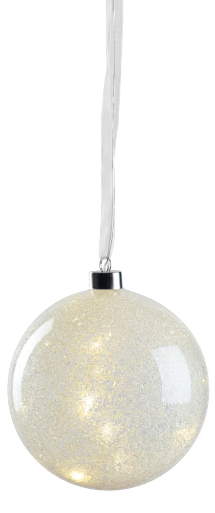 Glasskule m/snø 20LED Ø15 cm v:9348117 Glasskule m/snø 20LED Ø15 cm v:9348117
