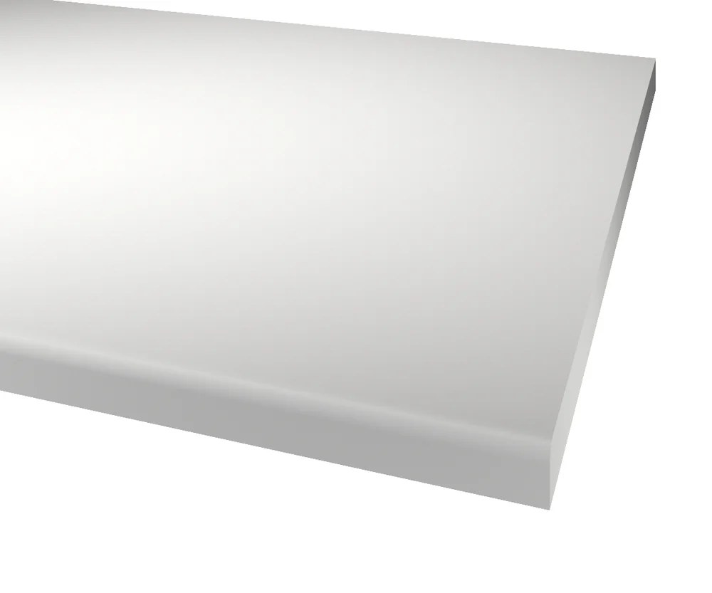 Benkeplate laminat postform basic white v:7114799