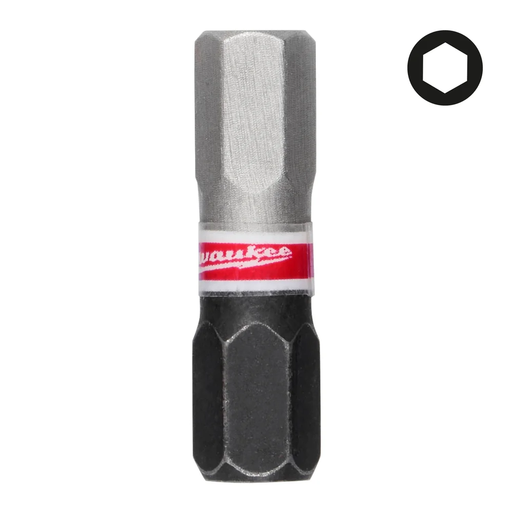Milwaukee Bits Shockwave HEX6, 25 mm, 3-pakning v:2555566
