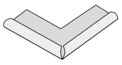 DEKKAPPE UTVENDIGHJØRNE 24/24 HVIT v:2085830