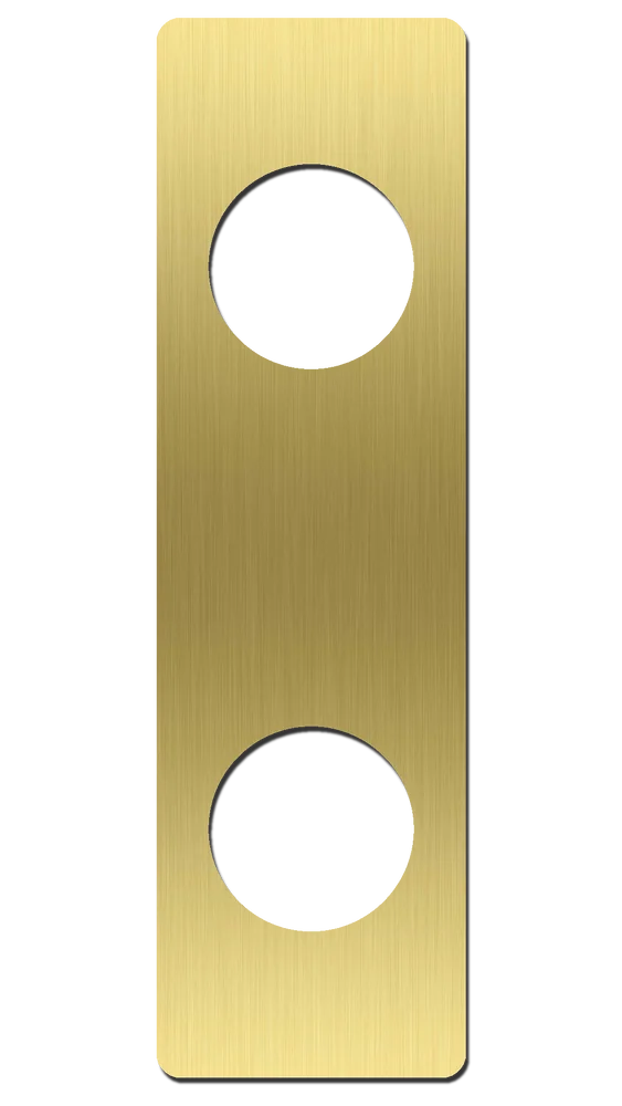 Langskilt 2x60x206 mm matt messing v:8334452 Langskilt 2x60x206 mm matt messing v:8334452