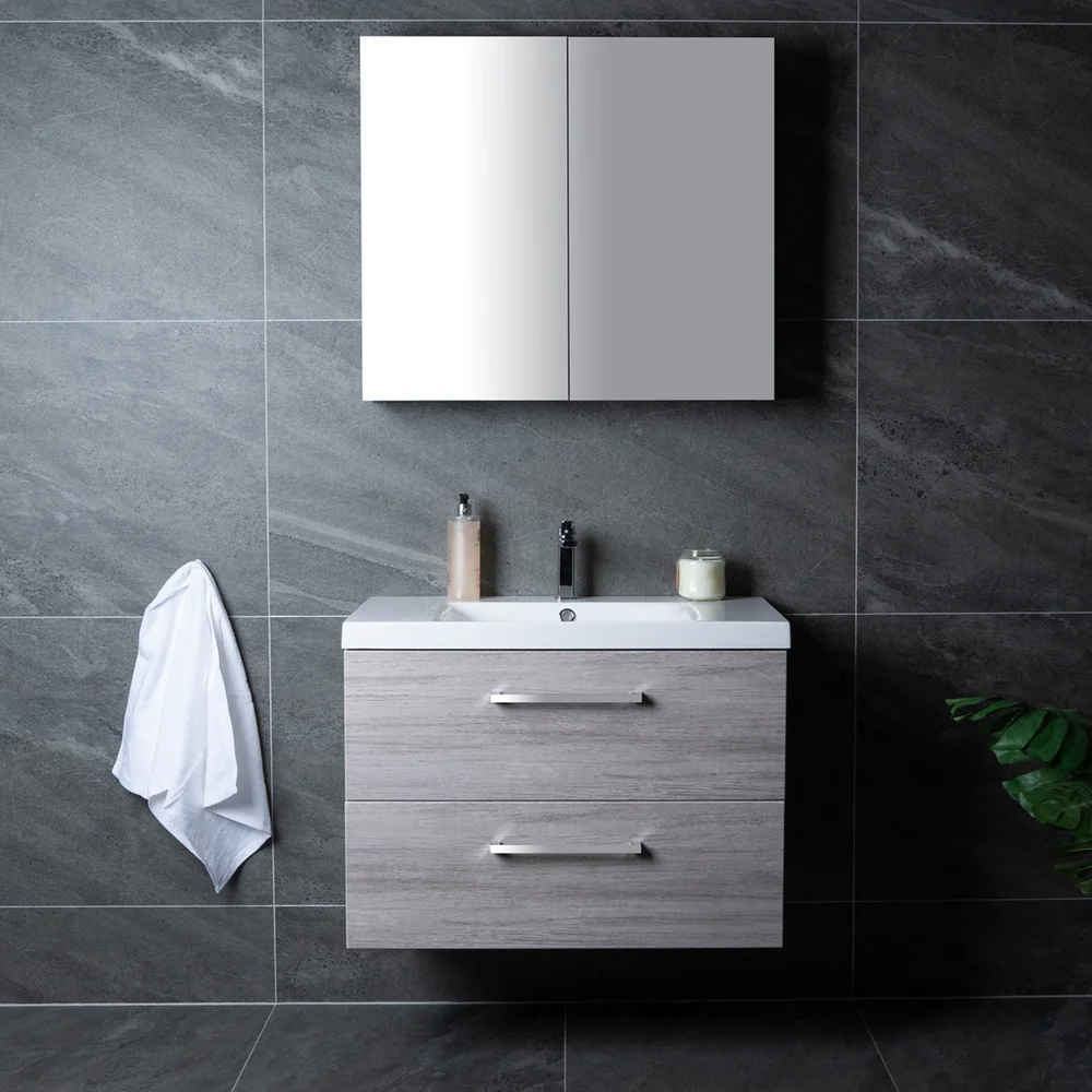 LIND LUXURY 80 GRÅ SPEILSKAP v:6438997
