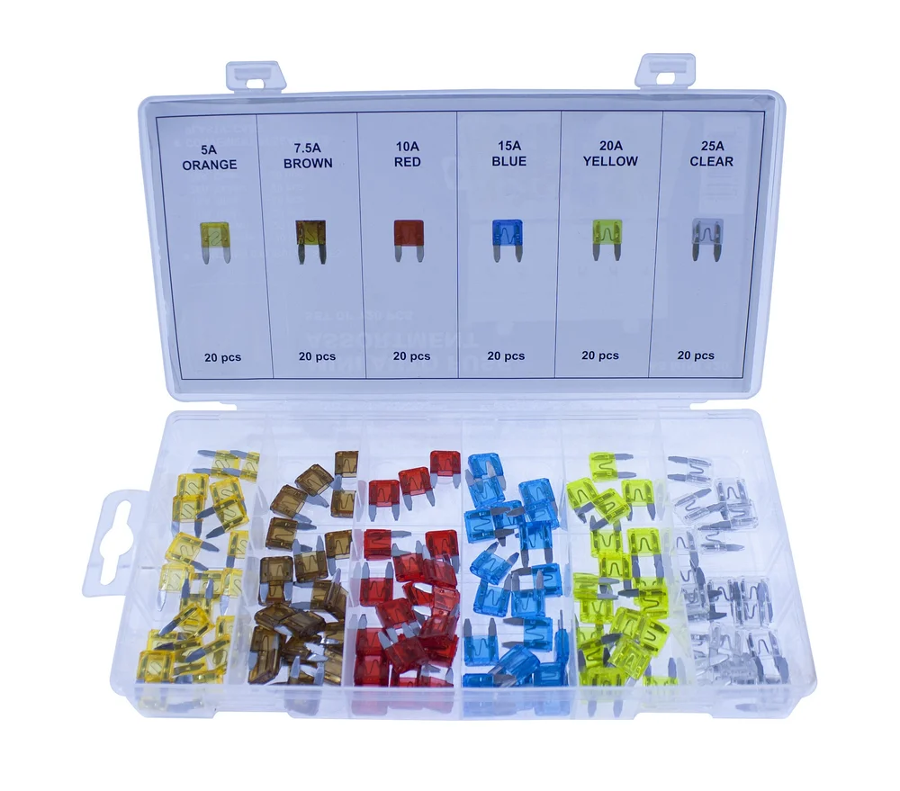 Nelco Sikringer i sortimentsboks, mini, 120 stk v:1415099 Nelco Sikringer i sortimentsboks, mini, 120 stk v:1415099