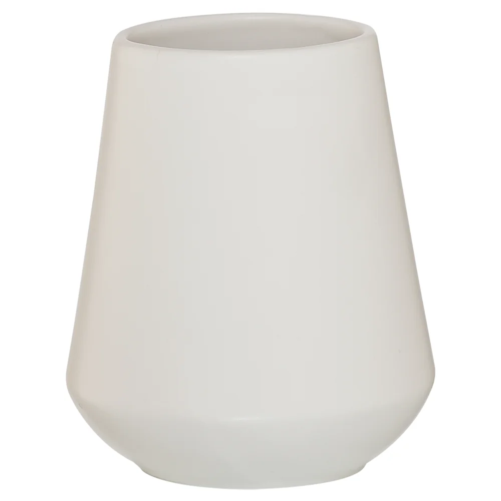 Tannglass conical hvit porselen v:6641396