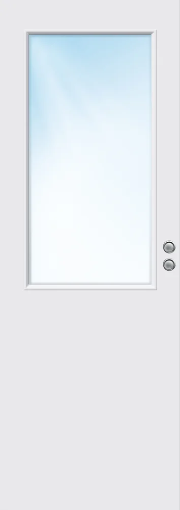 Skyvedør Sletten halvglass hvit 70x210 cm v:4970785
