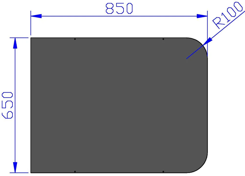 Gulvplate stål sort 650 x 850 mm emalje v:2158986 Gulvplate stål sort 650 x 850 mm emalje v:2158986