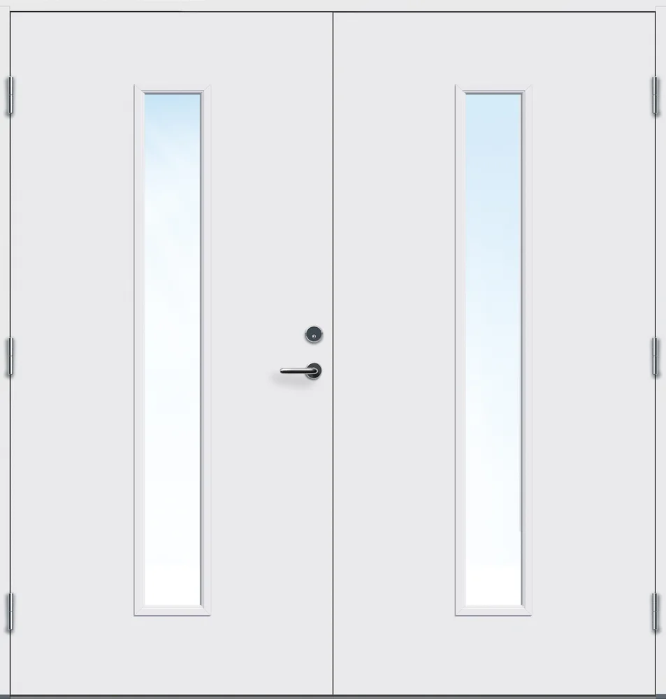 Ytterdør tofløyet Volda med glass hvit venstre 130×200 cm v:6908856 Ytterdør tofløyet Volda med glass hvit venstre 130×200 cm v:6908856