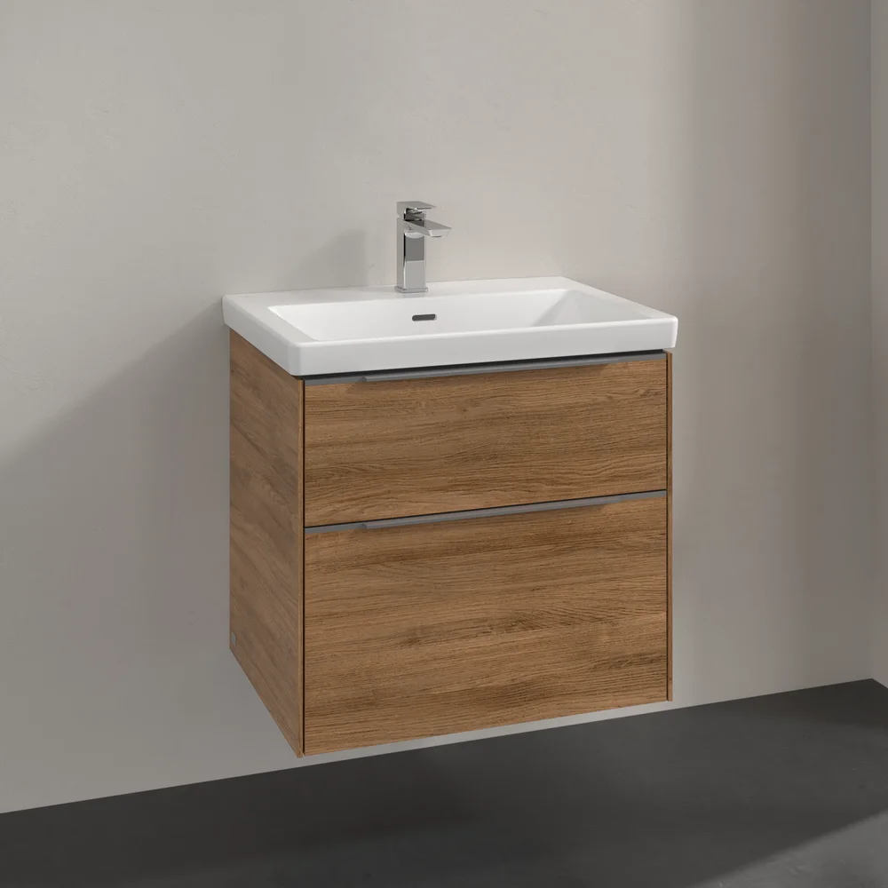 V&B SUBWAY 3.0 SERVANTSKAP 62X57 KANSAS OAK HÅNDTAK I KROM v:3724355