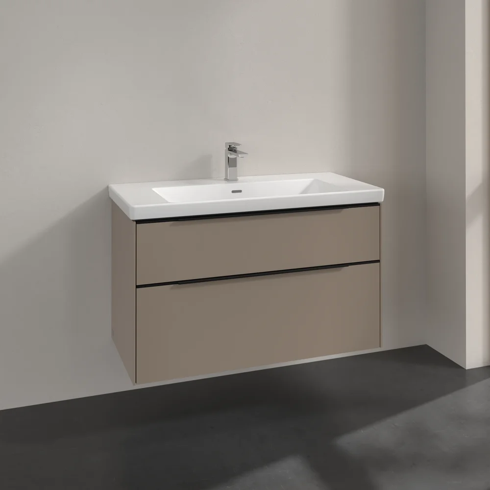 V&B SUBWAY 3.0 SERVANTSKAP 97X57 TAUPE HÅNDTAK I VOLCANO BLACK v:2827554