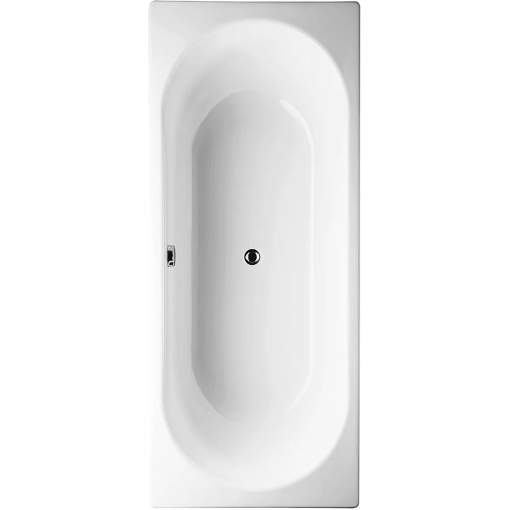 GUSTAVSBERG 1220 BADEKAR F/INNBYGNING M/HULL TIL OVERLØP, HVIT v:3723212