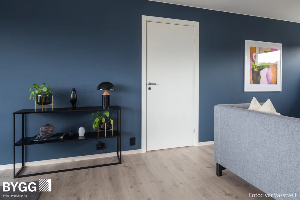 Innerdør 80x200 Sletten Kompakt hvit v:5831622