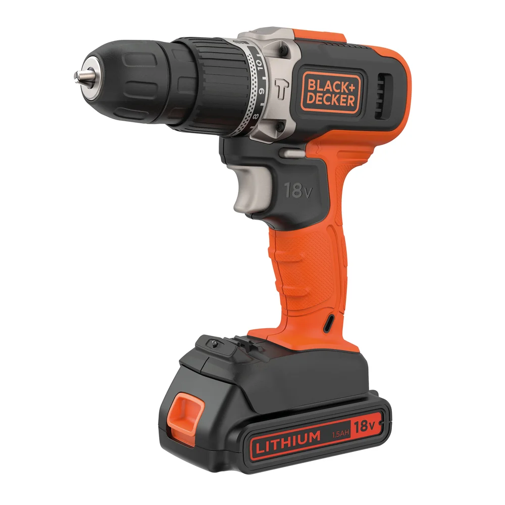 Black & Decker Slagskruvdragare 18V BCD003C1-QW, inkl. 1,5 Ah batteri & laddare v:1178319