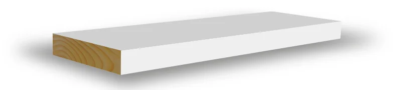 Glattkantlist furu hvit bomull S0502-Y 21x69x2400 mm v:1536037