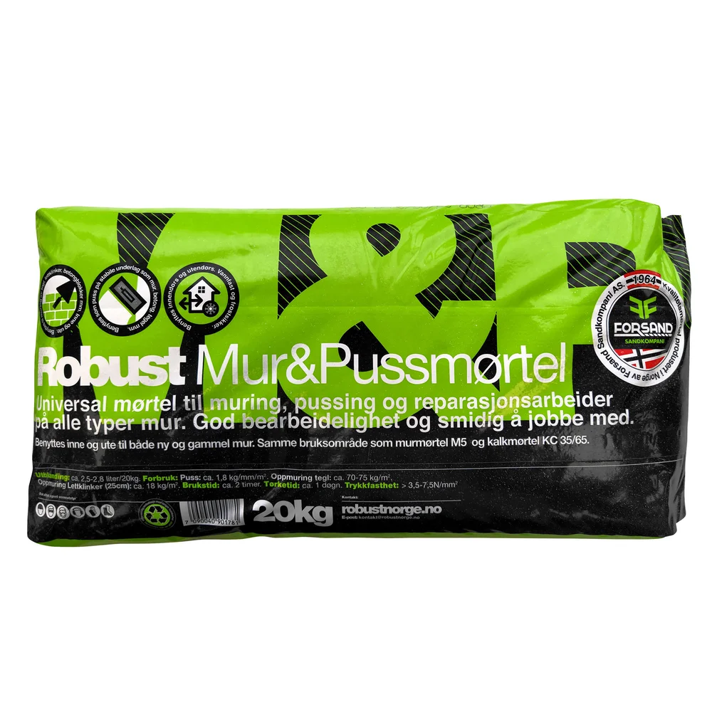 ROBUST MUR OG PUSSMØRTEL 20KG v:9161589