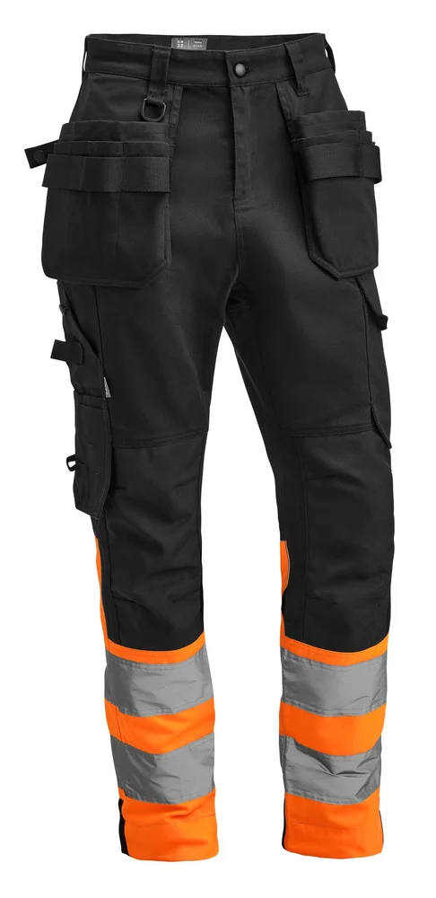 1832 HÅNDVERKSBUKSE VS1W STRETCH KL.1 DAME SVART/ORANSJE v:2640108