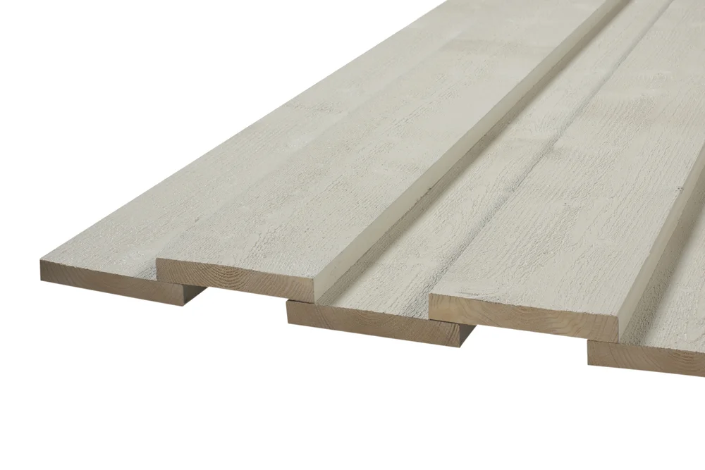 Kledning rektangulær gran 19×123 mm grunnet hvit v:2200459 Kledning rektangulær gran 19×123 mm grunnet hvit v:2200459