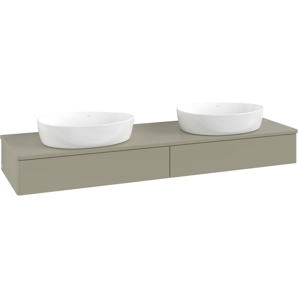 V&B ANTAO SERVANTSKAP 2 SKUFFER GLATT 1600X190X500 FOR 2 SERV. M/KRANHULL M/LYS STENGRÅ v:5318200