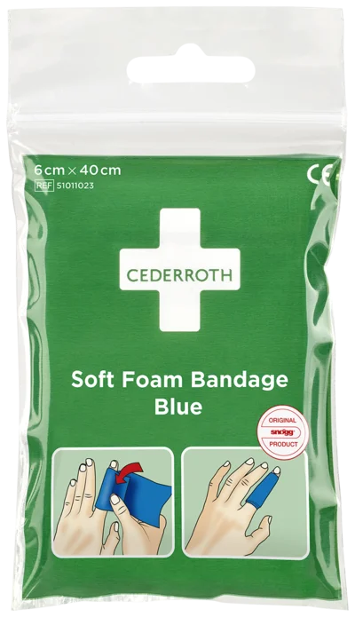 PLASTER SOFT FOAM BLÅ 6X40 CM v:6501624