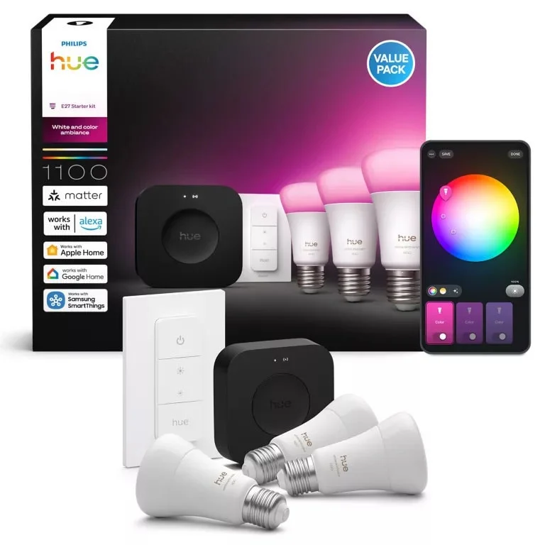 Philips Hue LED-lyskit pro HUE, WCA, A60, E27, 5W v:7515284