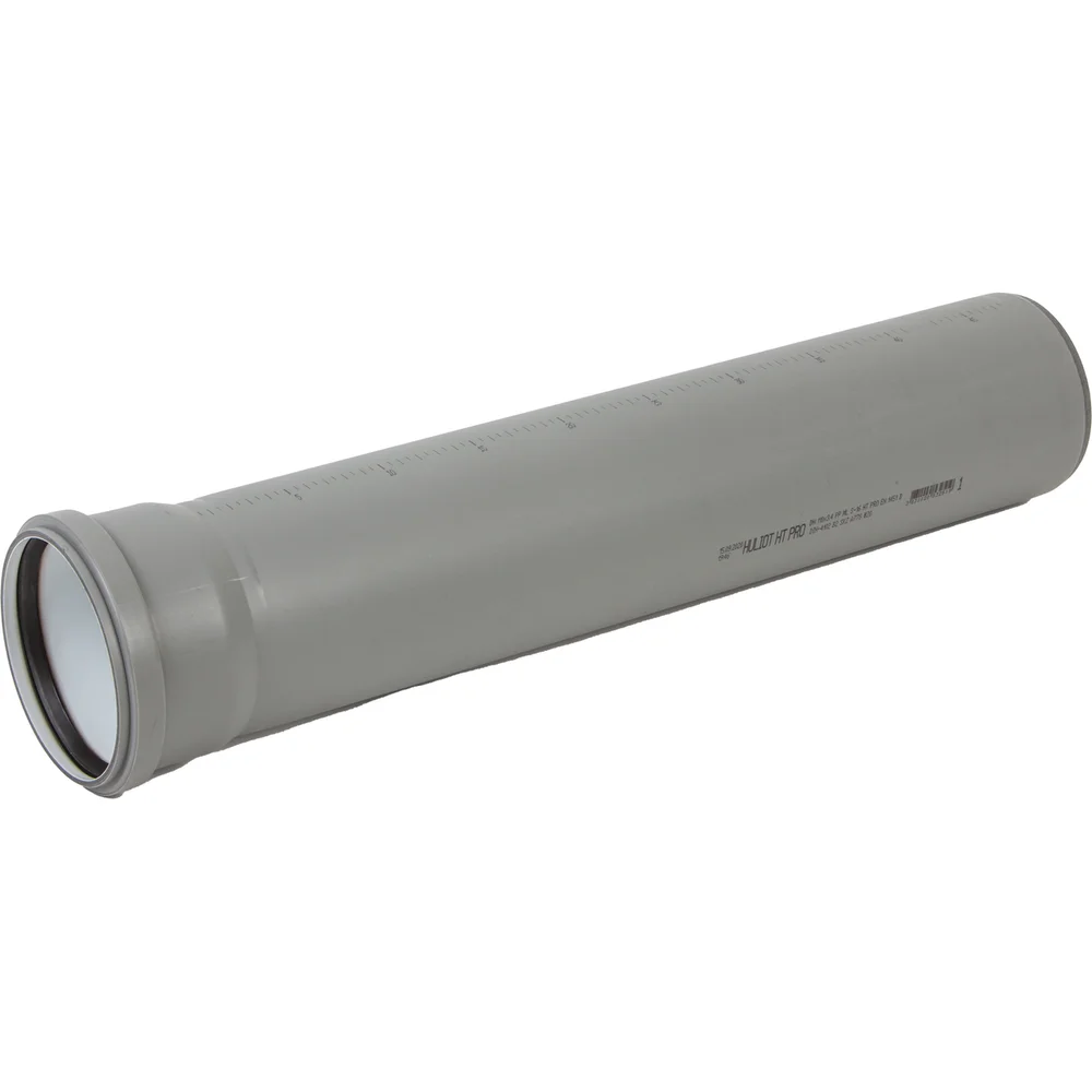 HT PRO AVLØPSRØR M/MUFFE Ø110 1000 MM GRÅ v:4101574