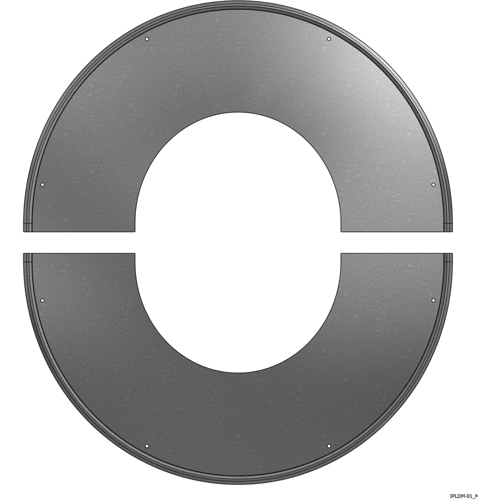DEKKPLATE Ø150 HELIS 28-35GR SORT v:1961539