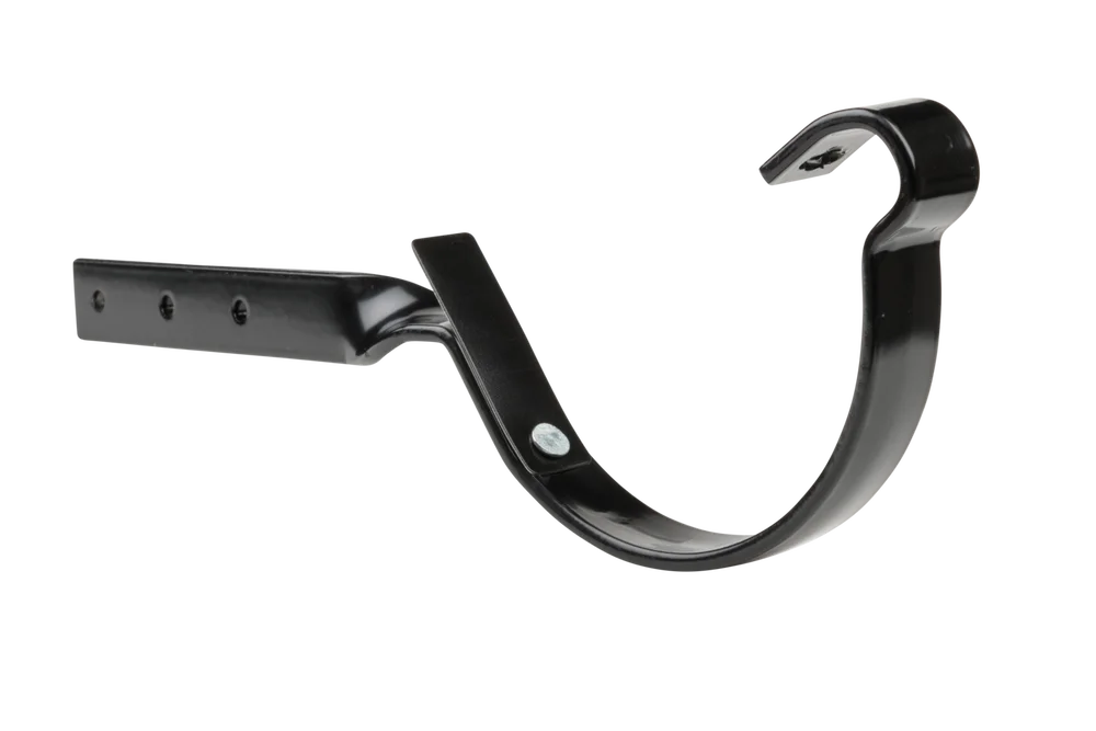 Takrenne Rennekrok vridd med fjær stål sort 125mm – Isola v:6596599 Takrenne Rennekrok vridd med fjær stål sort 125mm – Isola v:6596599
