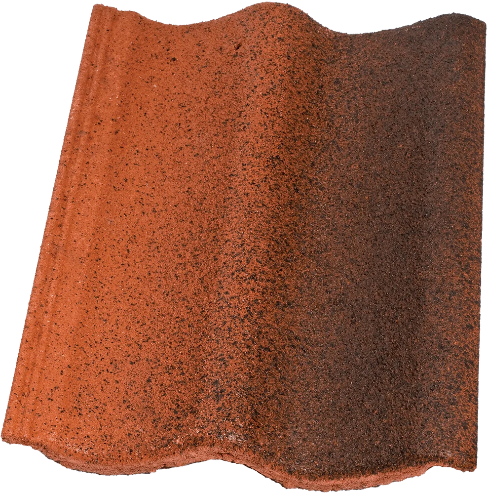Takstein dobbelkrummet med ru overflate antikk v:7384747