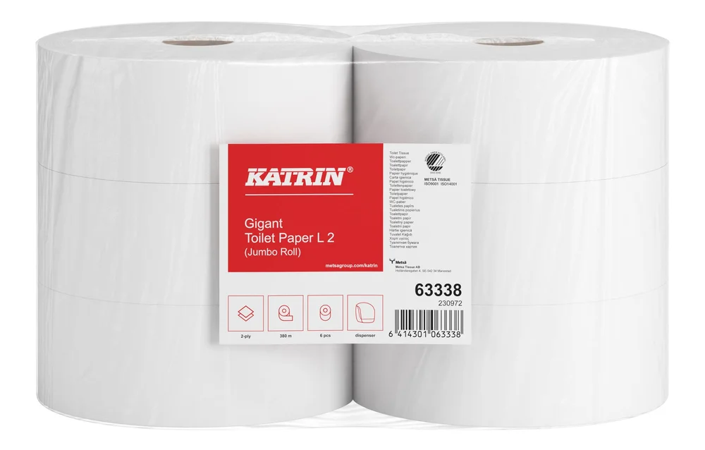 KATRIN TOALETTPAPIR GIGANT L2 380M/RL v:2055873