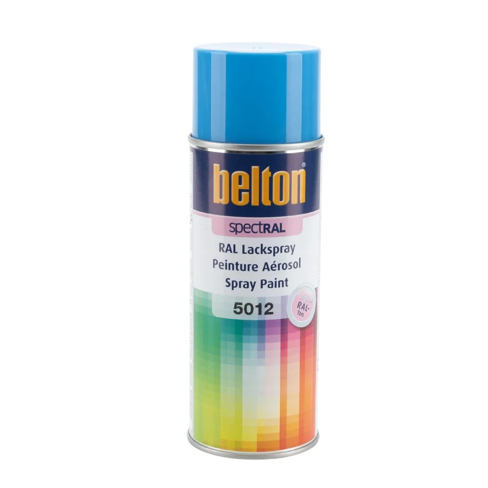 Belton Spraymaling, Lysblå RAL 5012, 400 ml v:1325458 Belton Spraymaling, Lysblå RAL 5012, 400 ml v:1325458