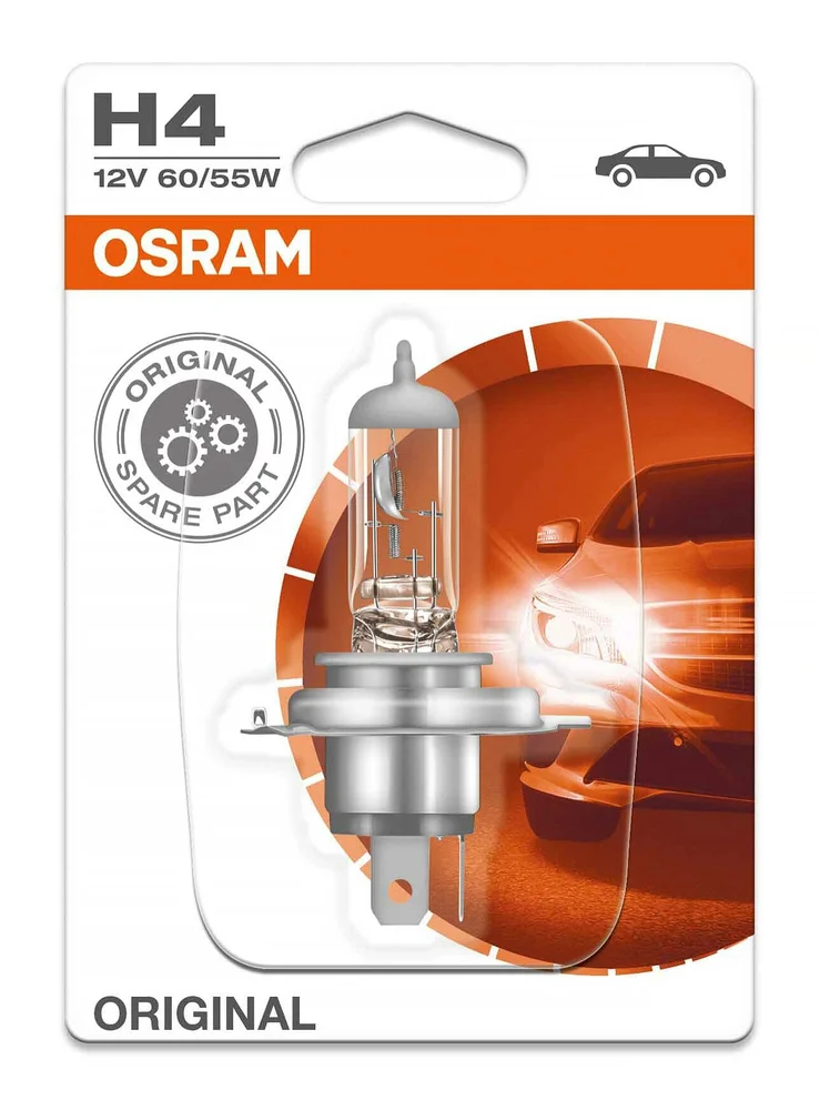 Osram Halogenlampa H4 Original 12V 60/55W v:2160435 Osram Halogenlampa H4 Original 12V 60/55W v:2160435