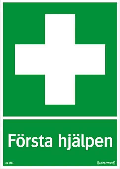 Systemtext Skilt Førstehjelp, 210×297 mm v:2525406