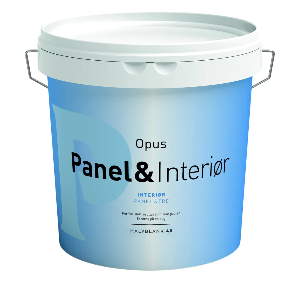 OPUS Panel og Interiør halvblank panelmaling hvit 2,7 l v:7177402