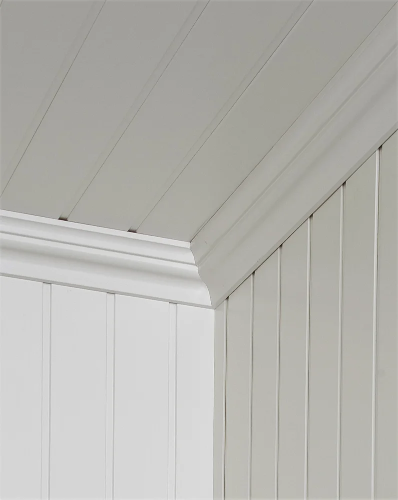 MDF veggpanel 10x145x2415 mm skygge skrå malt NCS S0502Y v:6982706 MDF veggpanel 10x145x2415 mm skygge skrå malt NCS S0502Y v:6982706