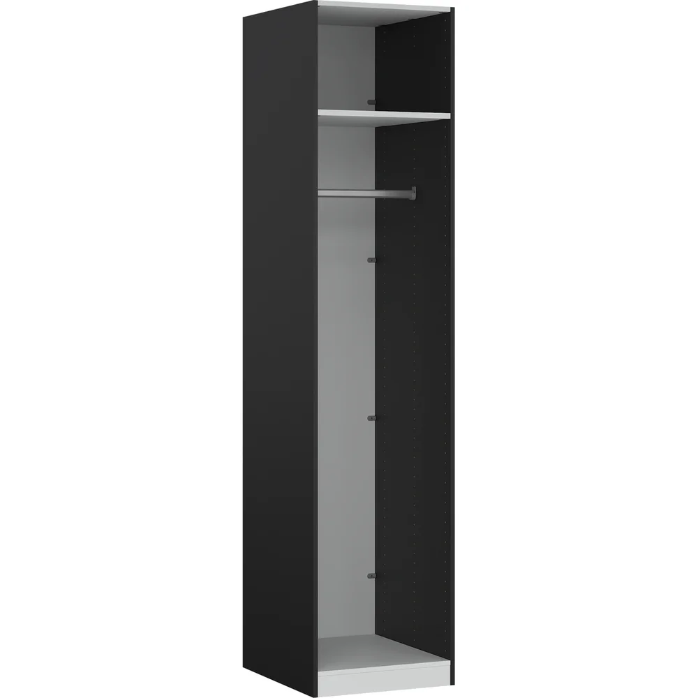 LIND NEST GARDEROBESKAP 50X220X60CM SORT UTEN DØR v:3615687 LIND NEST GARDEROBESKAP 50X220X60CM SORT UTEN DØR v:3615687
