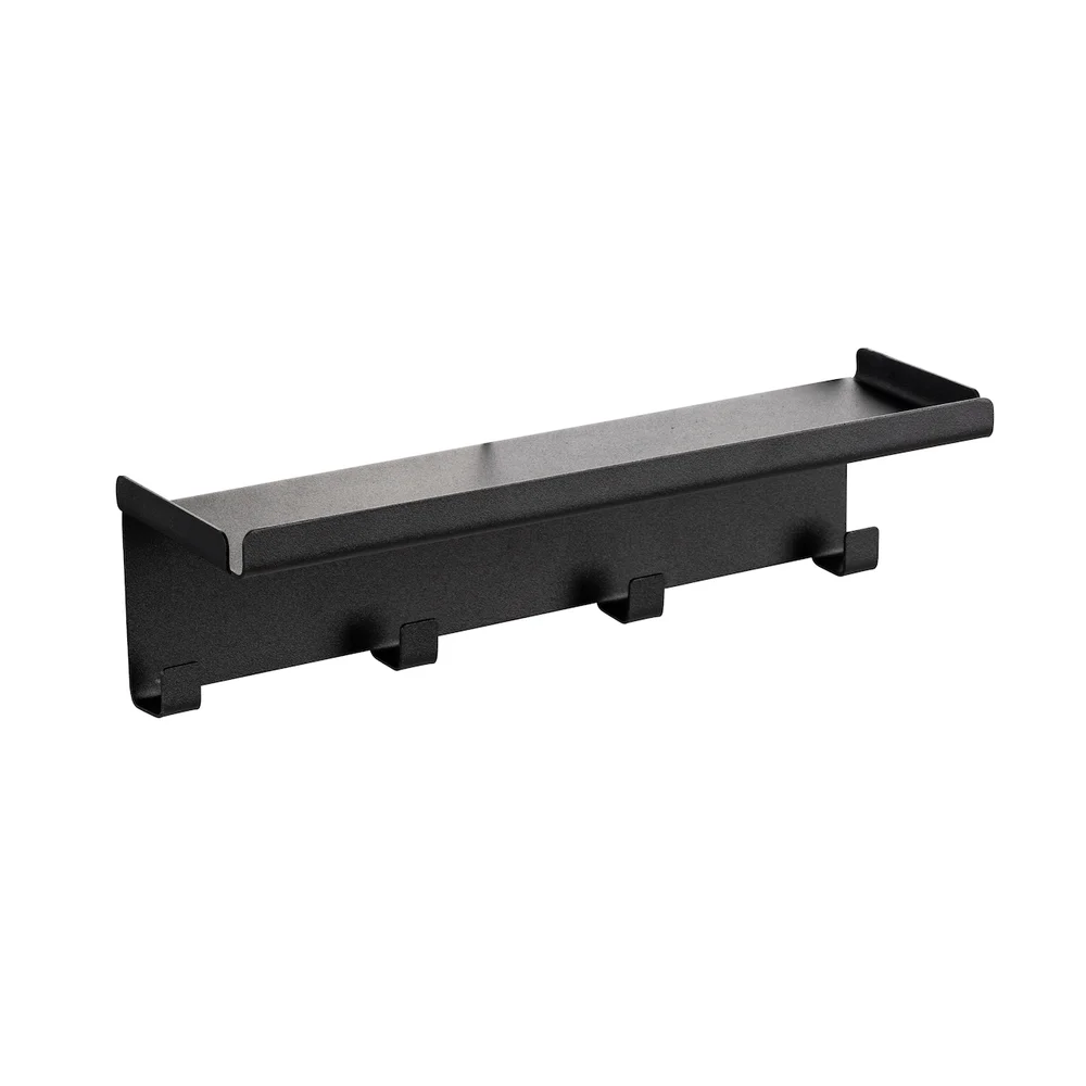 WENKO OUTDOOR MAGNETISK KNAGGREKKE M/4 KNAGGER+HYLLE SORT v:4145097