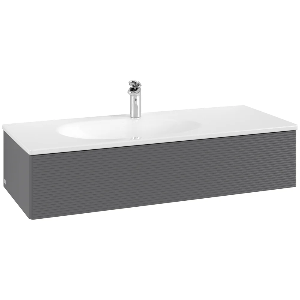 V&B ANTAO SERVANTSKAP 1 SKUFF RILLET 1188X256X493 VENSTRE ANTRASITT v:8641420