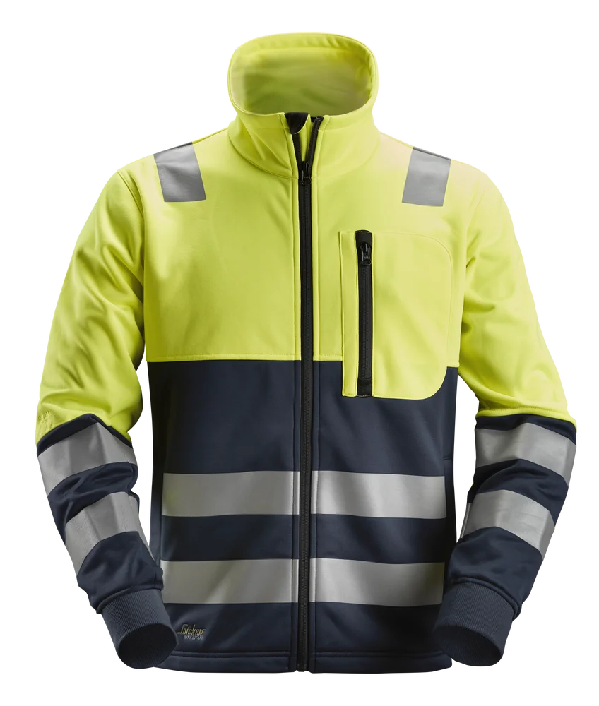 Fleecejakke gul/mørk blå S v:5844376