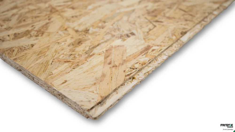OSB 3 Eco bygningsplate 18x2400x1220 TG2 – Fritzøe Engros v:5906563