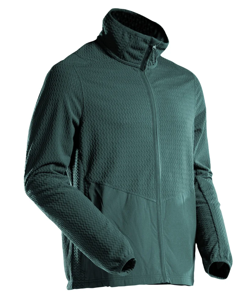 Genser mikrofleece xs skogsgrønn med glidelås v:6948942