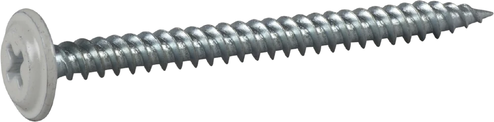 Montasjeskrue 4,2×50 hvit a200skarp spiss tre/stål v:9948165
