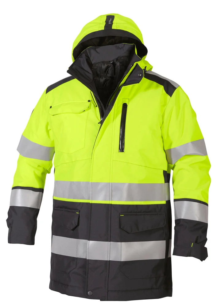 BJÖRNKLÄDER VINTERPARKAS KL. 2/3 GUL/SVART v:5715872