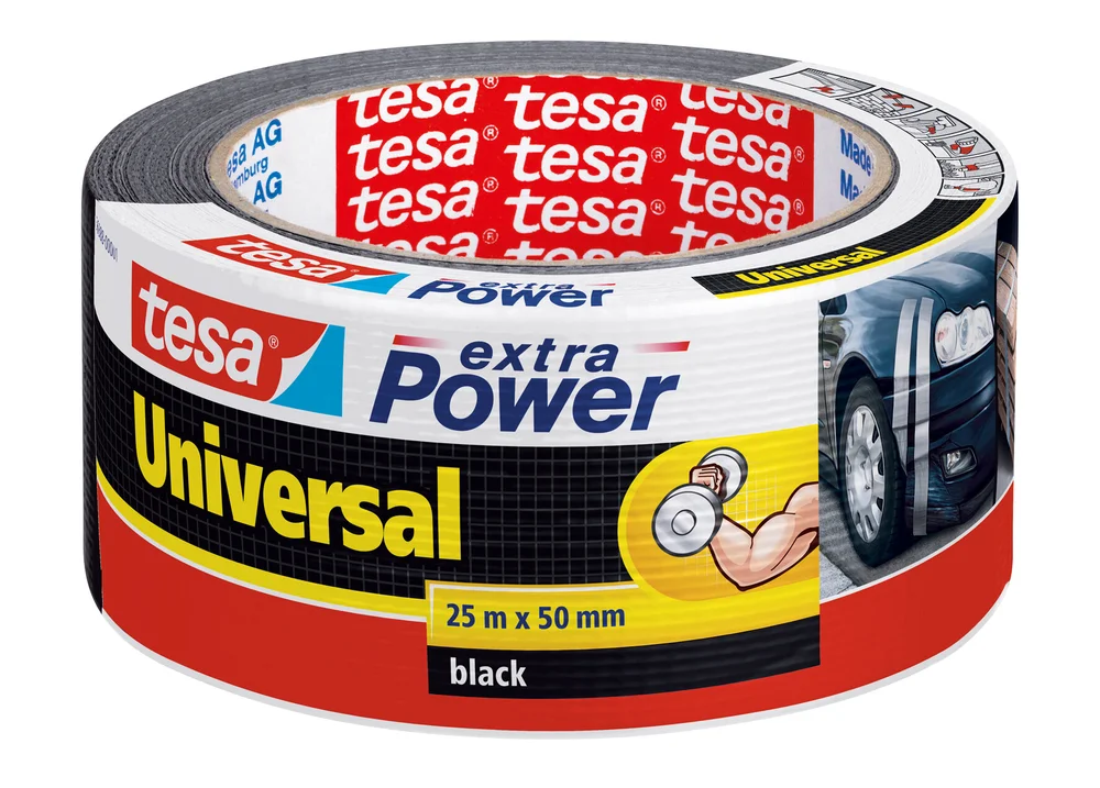 Tesa Sølvtape Extra power, svart, 50 m, 25 mm v:6450687