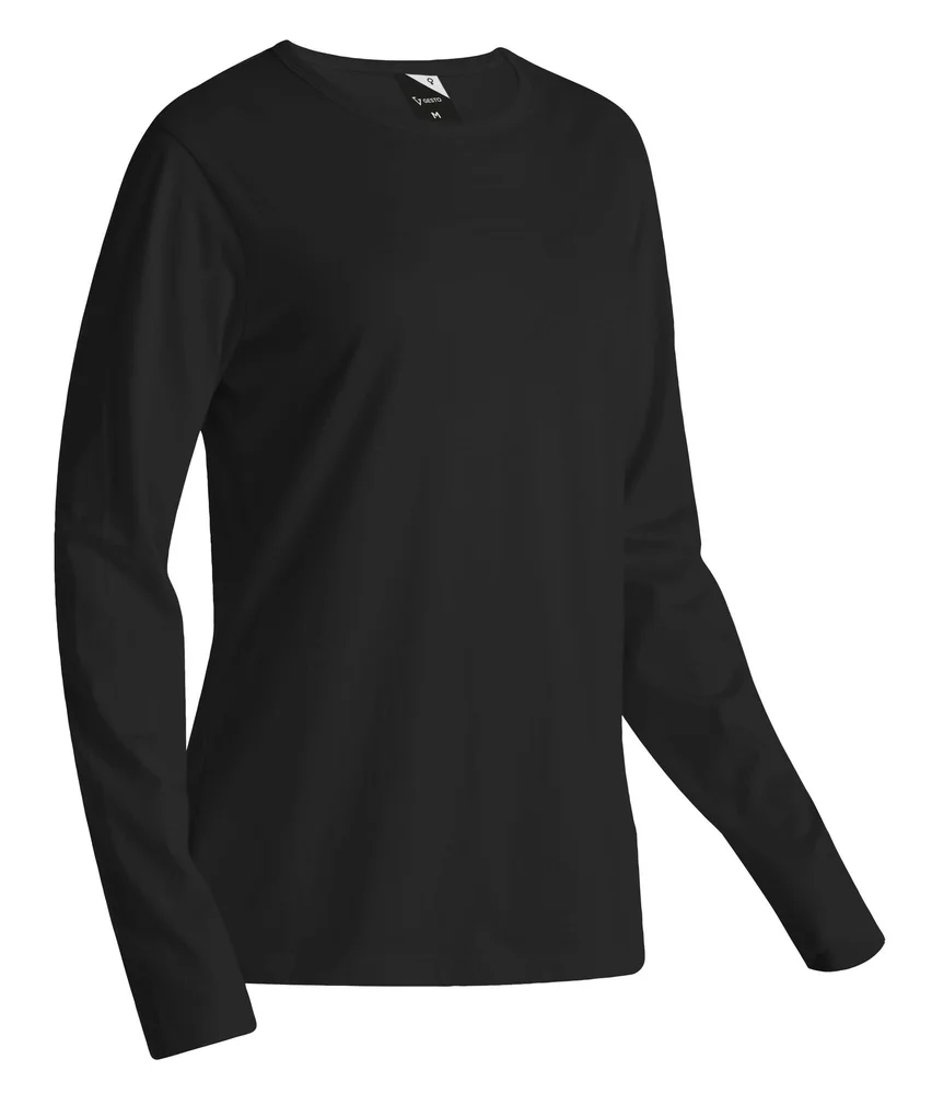 T-SKJORTE BASIC G1120 LANGERMET DAME SVART v:6879007 T-SKJORTE BASIC G1120 LANGERMET DAME SVART v:6879007