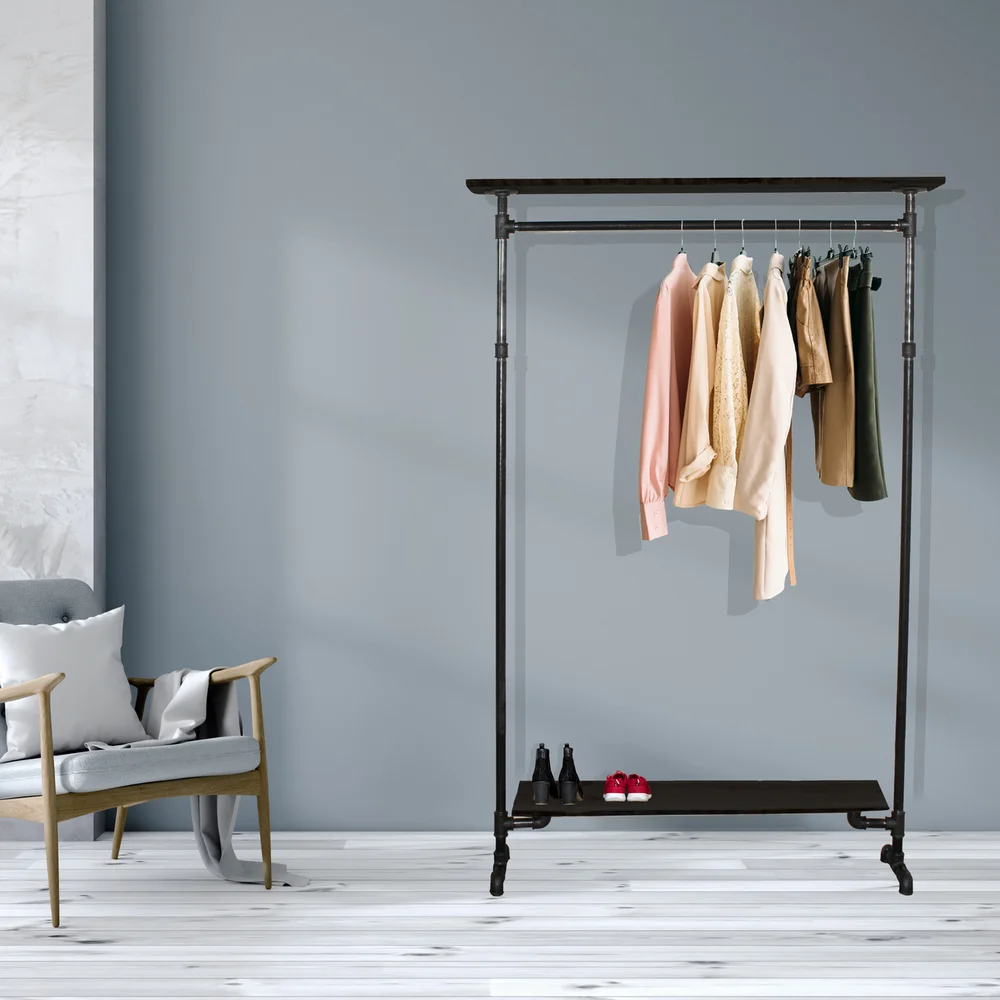 SIMPLE RACKS COPENHAGEN FRITTSTÅENDE GARDEROBE 2 HYLLER 120 CM v:5831474 SIMPLE RACKS COPENHAGEN FRITTSTÅENDE GARDEROBE 2 HYLLER 120 CM v:5831474