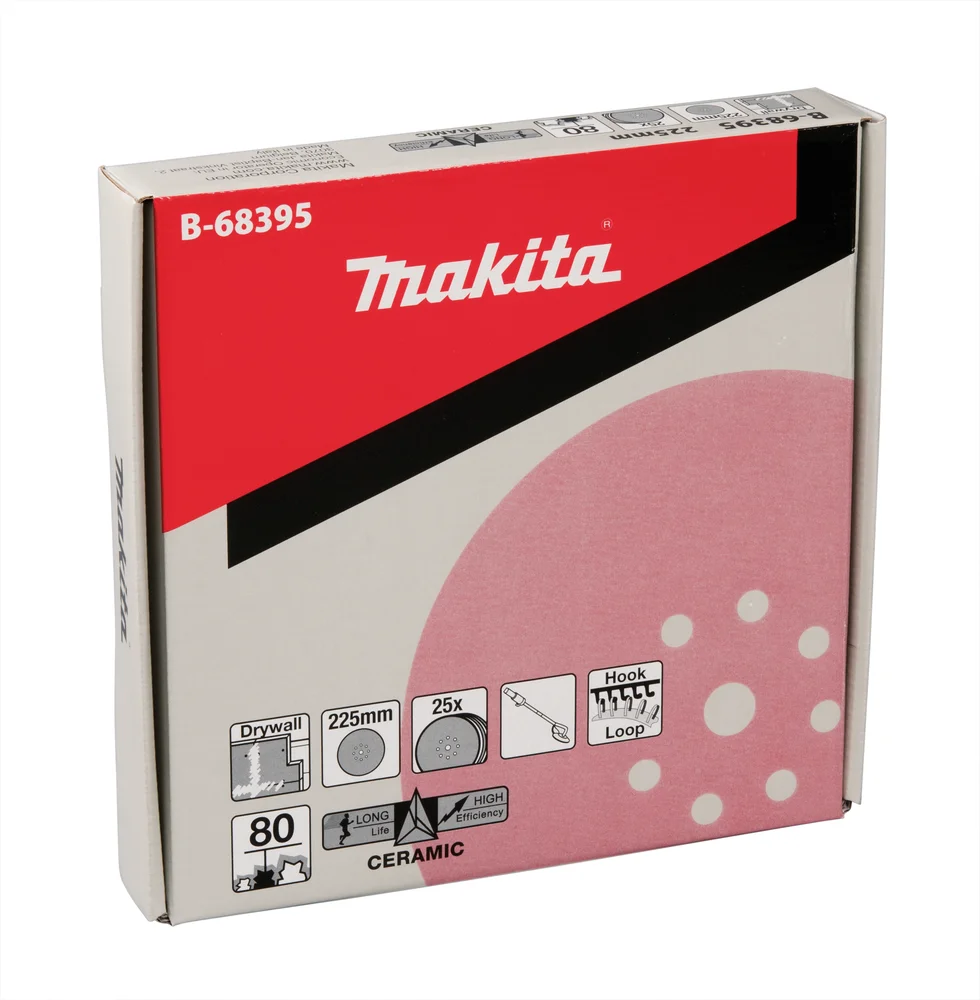 Slipepapir 225 mm B-68395 80 25 stk v:6324855